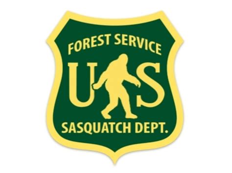 Us Forest Service Sticker Forest Service Sasquatch Sasquatch Etsy In