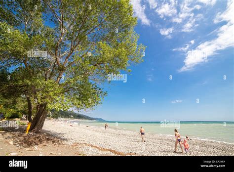 Black Sea Beach Sochi Krasnodar Region Russia Stock Photo Alamy