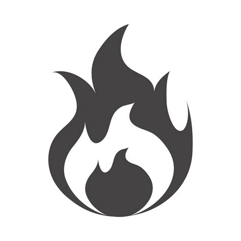 Fire Flame Burning Hot Glow Silhouette Design Icon 2563703 Vector Art
