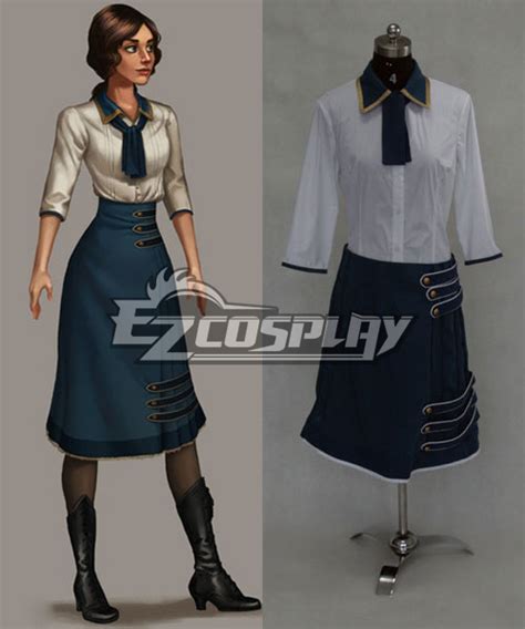 Bioshock 3 Infinite Elizabeth Blue Dress Cosplay Costume