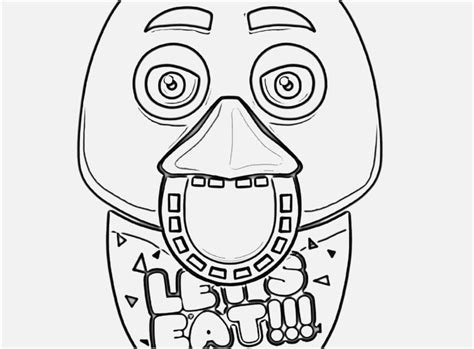 Withered Toy Chica Coloring Pages Sketch Coloring Page