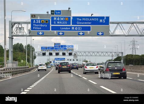 M5 Motorway At Junction 1516 Gloucestershire England United Stock
