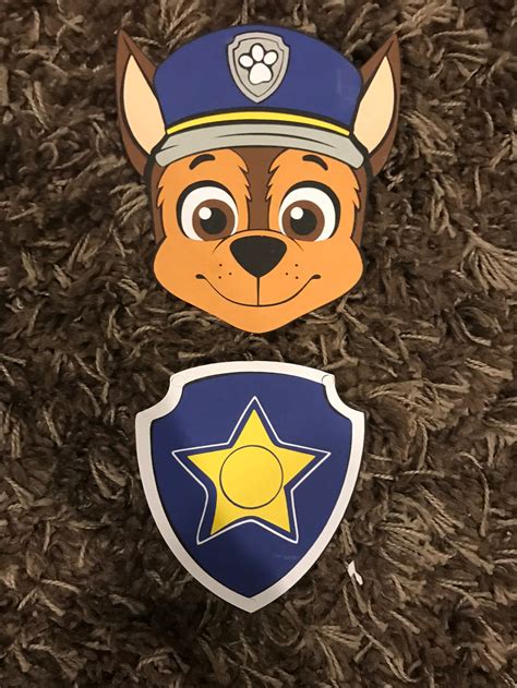 Paw Patrol Chase Face And Pup Tag Cricut Cut Out Etsy