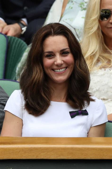 Kate Middleton Attends The Mens Singles Final During The Wimbledon Tennis Championships In