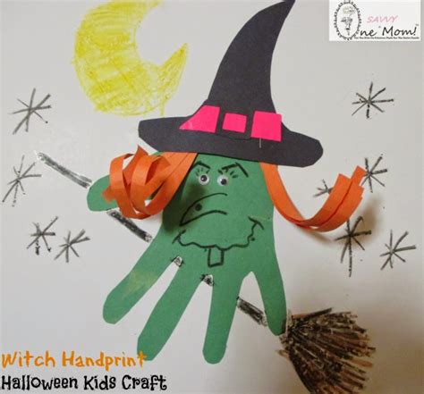 One Savvy Mom Nyc Area Mom Blog Halloween Handprint Kids Crafts