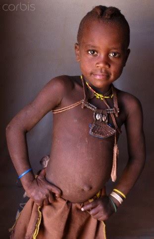 Kid Himba People Aka Ovahimba Omuhimba People Namibia