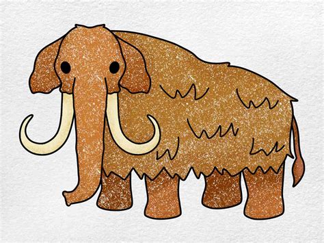 How To Draw A Woolly Mammoth Helloartsy