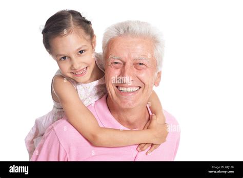 Grandfather And Granddaughter Together Stock Photo Alamy