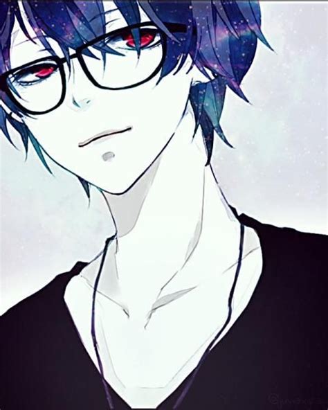 Love It Anime Galaxy Anime Monochrome Anime Glasses Boy
