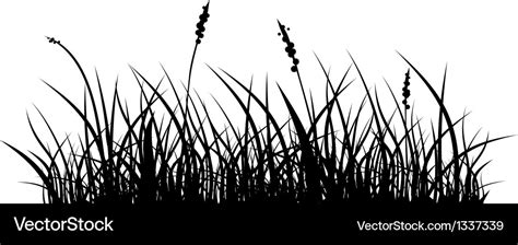 Silhouette Of Grass Royalty Free Vector Image Vectorstock