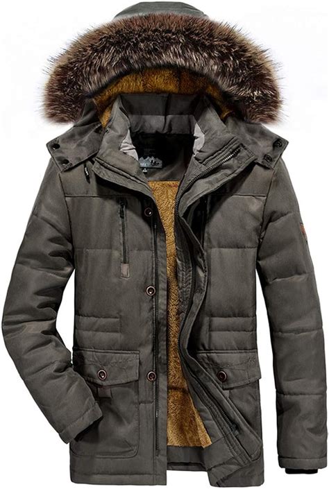 ruiyuns herren warm dicke mit kapuze winterjacken mäntel parka outdoor wärmejacke wintermantel