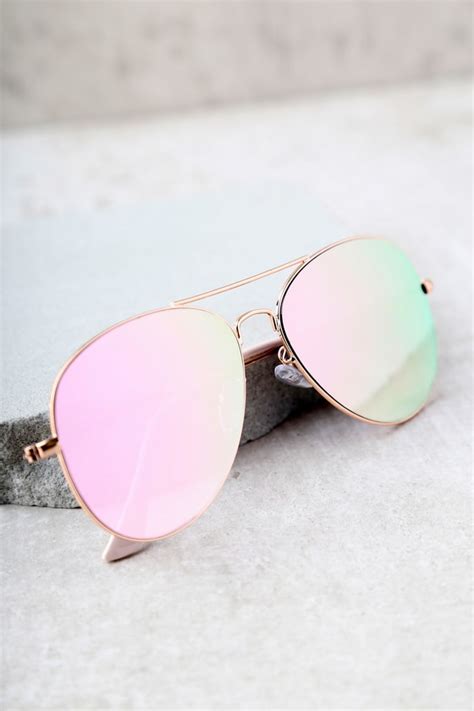 Chic Pink Sunglasses Mirrored Sunglasses Aviator Sunglasses 1200 Lulus