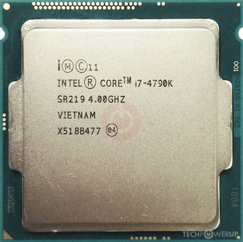 Intel Core I7 4790k Specs Techpowerup Cpu Database
