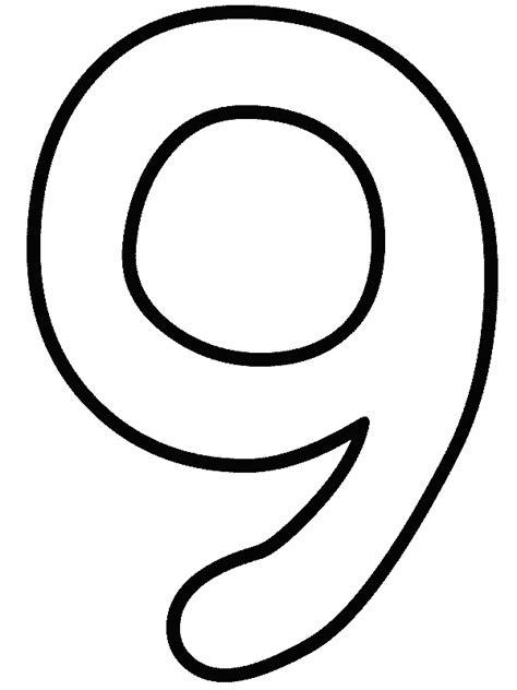 Number 9 Coloring Pages Free Download On Clipartmag