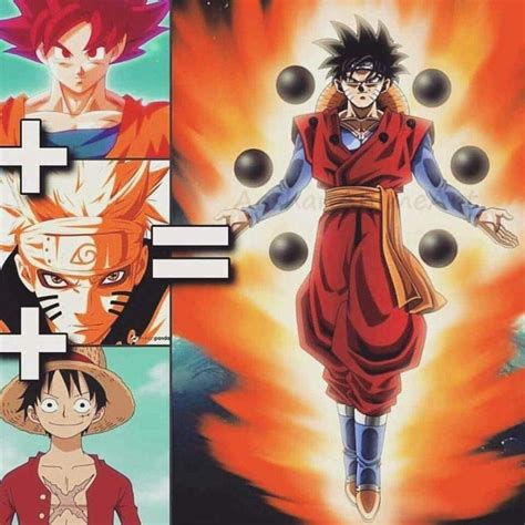 is this what a dragon ball naruto and one piece crossover would look like