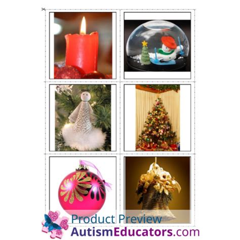 Winter And Christmas Vocabulary Cards For Autism And Special Ed Speech