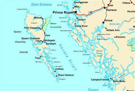 Regional Map Of Queen Charlotte Islands