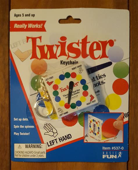Twister Keychain Mini Game Basic Fun 1998 Hasbro Mini Games Fun