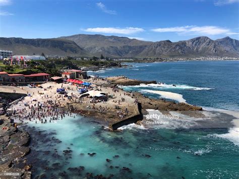 Beach Shot Of People In Hermanus During The Whale Festival Cape Town