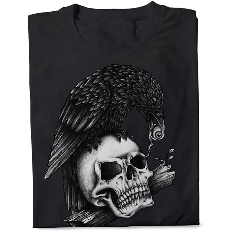 Tričko Crow And Skull V Gothic Tričká Na Dekyzfotieksk