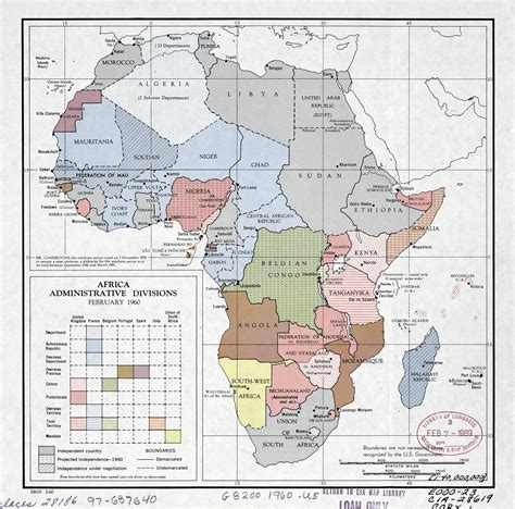 Large Detailed Administrative Divisions Map Of Africa With Marks Of