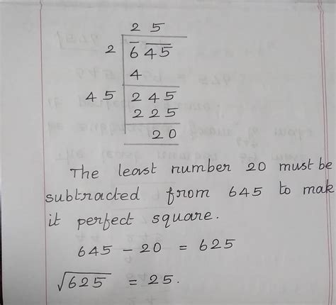 Find The Least Number Must Be Subtracted From To Make It Perfect