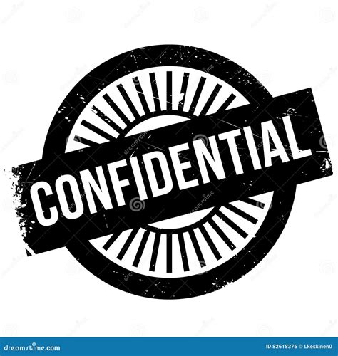 Confidential Stamp Rubber Grunge Stock Vector Illustration Of