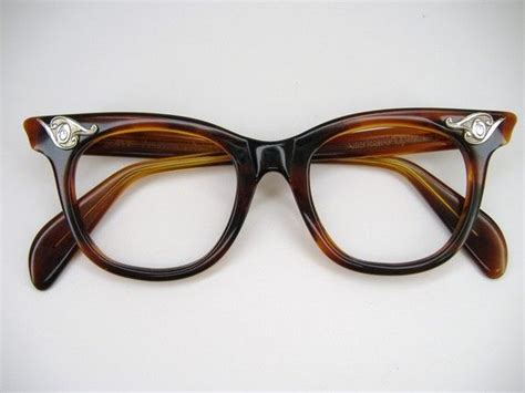 vintage 1950s 60s horn rim cat eye eyeglasses ao frame etsy glasses cat eye glasses heart
