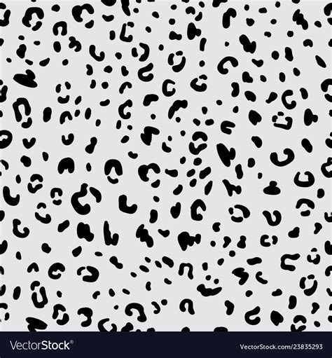 Animal Pattern Snow Leopard Seamless Background Vector Image