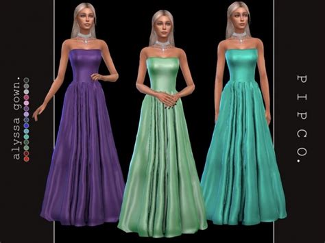 Alyssa Gown By Pipco At Tsr Sims 4 Updates