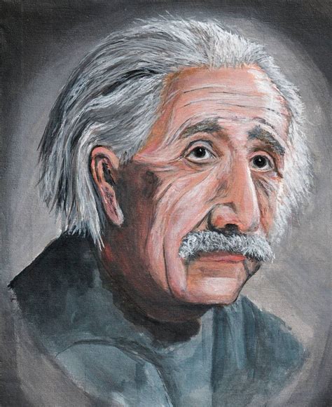 Albert Einstein Color Portrait Painting By Prabhdeep Singh Saatchi Art