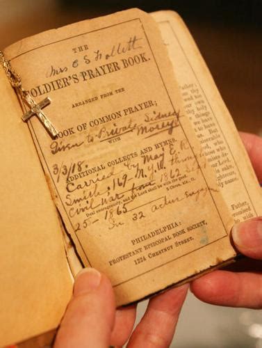 Antique 150 Year Old Prayer Book To Exchange Hands To Wilton Soldier