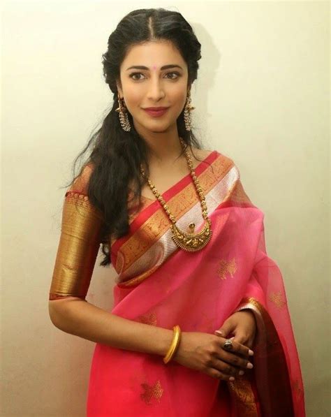 Shruthi Hassan In Saree Bollywood Girls Of Heaven Pinterest Saree