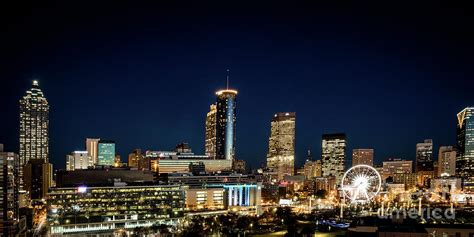 Atlanta Ga Skyline At Night Photograph By The Photourist