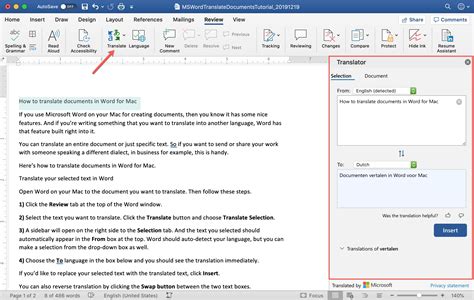 How To Translate Documents And Text In Word On Mac