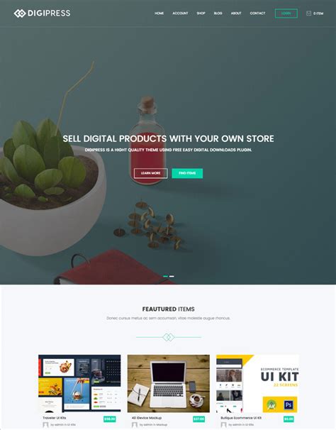 15 Best Wordpress Themes For Selling Digital Products 2017 Designmaz