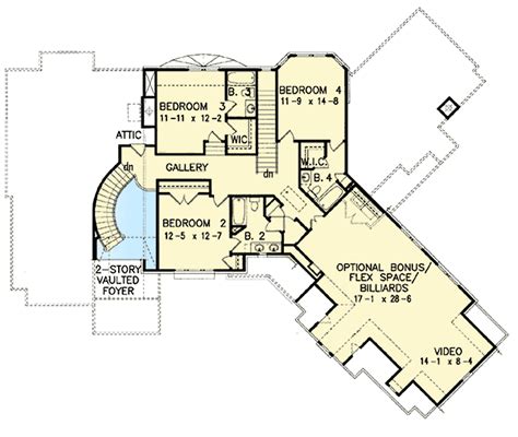 4 Bedroom Dream Home Plan With Bonus Expansion 25606ge