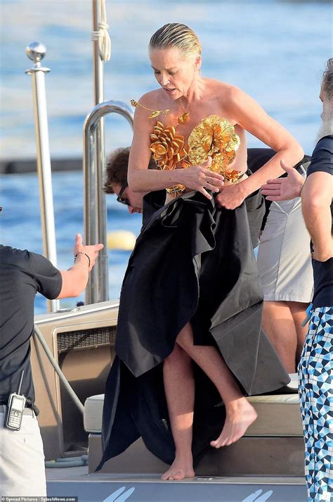 Sharon Stone 63 Poses For Stunning Beach Shoot In France Sharon