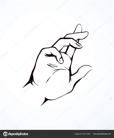 To Point With Finger Vector Drawing Stock Vector Image By ©marinka 251311258