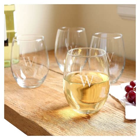 Cathy S Concepts Monogram Stemless Wine Glasses The Best Gifts