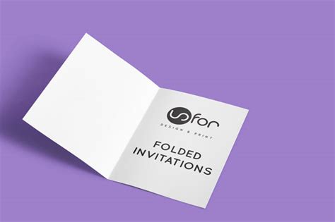 Invitations Folded Printing Design And Print Custom Greeting Card