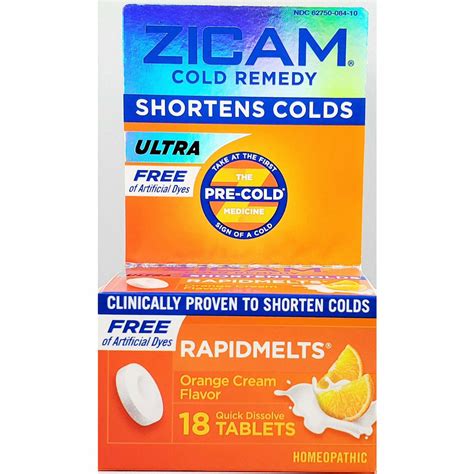 Zicam Cold Remedy Ultra Rapidmelts 18 Quick Dissolve Tablets Hargraves Online Healthcare