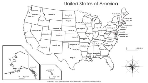 Large Us Map States Labeled Printable Blank Map Of America Been