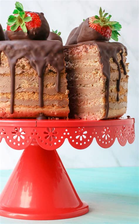 We always have and always will, and just because we're committed to a healthy lifestyle doesn't mean we have to give it up. SEVEN-Layer Chocolate-Covered Strawberry Cake (gluten free ...