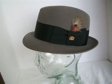 Vintage 1970s Stetson Sovereign Charcoal Felt Fedora With Etsy