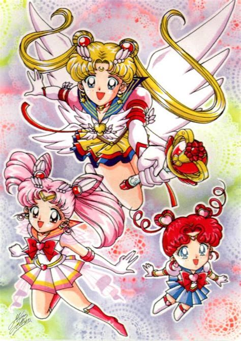 Eternal Sailor Moon Sailor Chibi Moon And Chibi Chibi By Marco Albiero