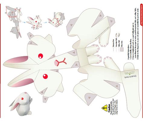 Rabbit Template Paper Animals 3d Paper Crafts Paper Art