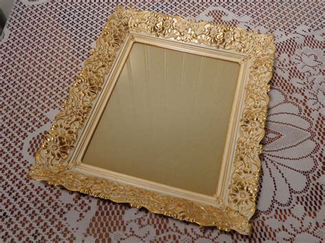 Vintage Gold Metal Whitewash Picture Frame White Wash 8 X 10 Etsy Metal Picture Frames