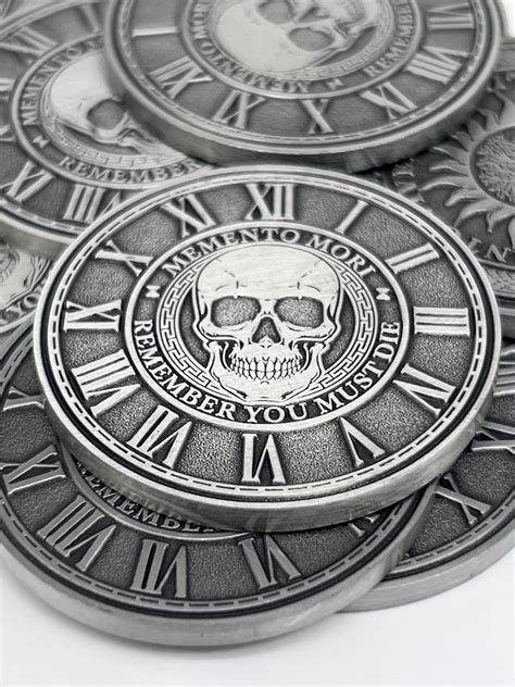 Memento Mori Coin Everyday Carry Coin Edc Challenge Coin Token Worry Coin Stoicism T Memento