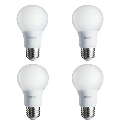 Philips Soft White Led Light Bulb 4 Pack 60 Watt Non Dimmable